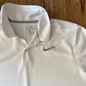 Nike white polo golf shirt in XL